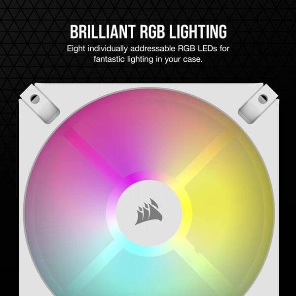 Corsair iCUE AR120 Digital RGB 120mm PWM Cabinet Fan – White (Triple Pack)